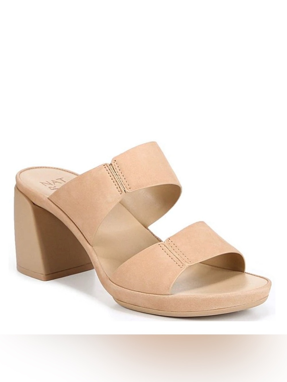 Naturalizer Genn-Whirl Birchwood Platform Mule Sandals Size 8